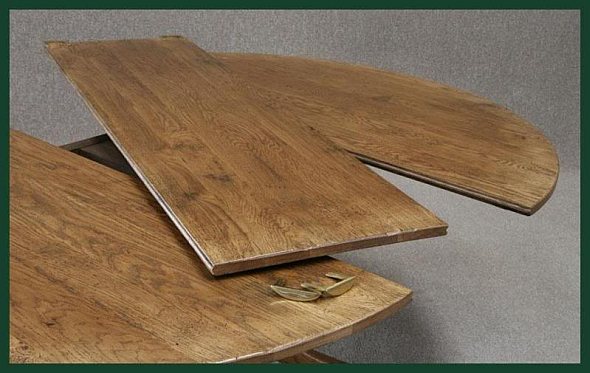 Handmade Oak Round Extending Dining Table - Image 11