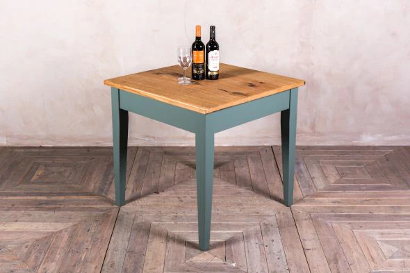 Square Wood Dining Table Painted Base - Image 3