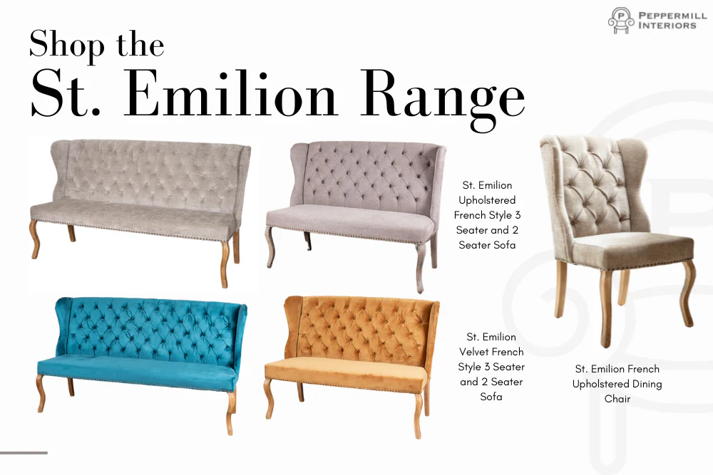 St. Emilion Velvet Dining Bench Range - Image 7