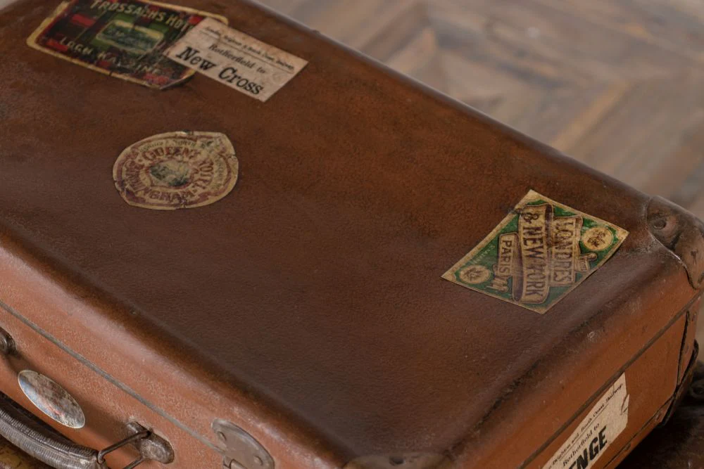 Stack of 5 Vintage Suitcases - Image 2