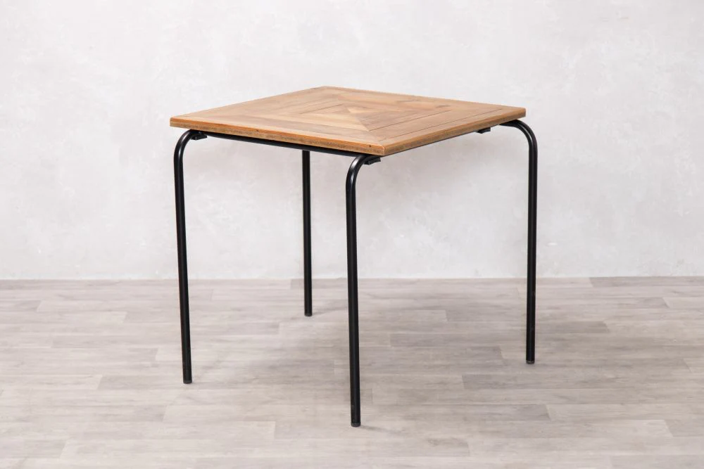 Indoor Stacking Table with Chevron Pine Top - Image 3