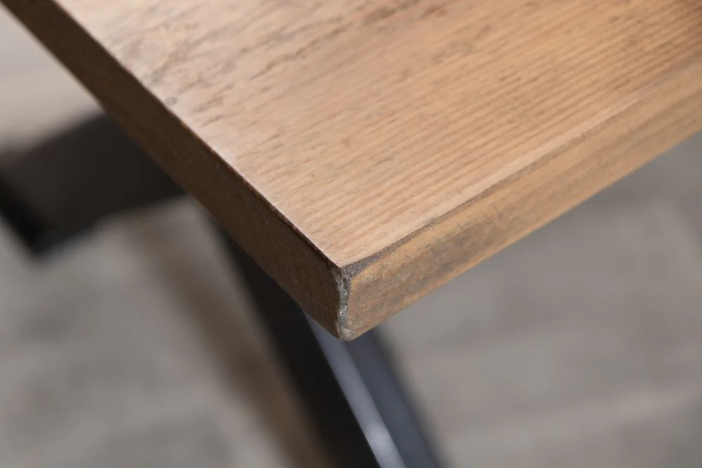 Pine Top X-Frame Dining Table - Image 8