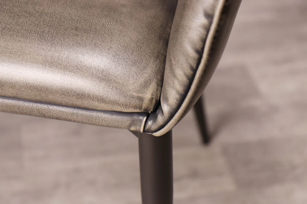 Sutton Faux Leather Curved Back Dining Chair - Image 13
