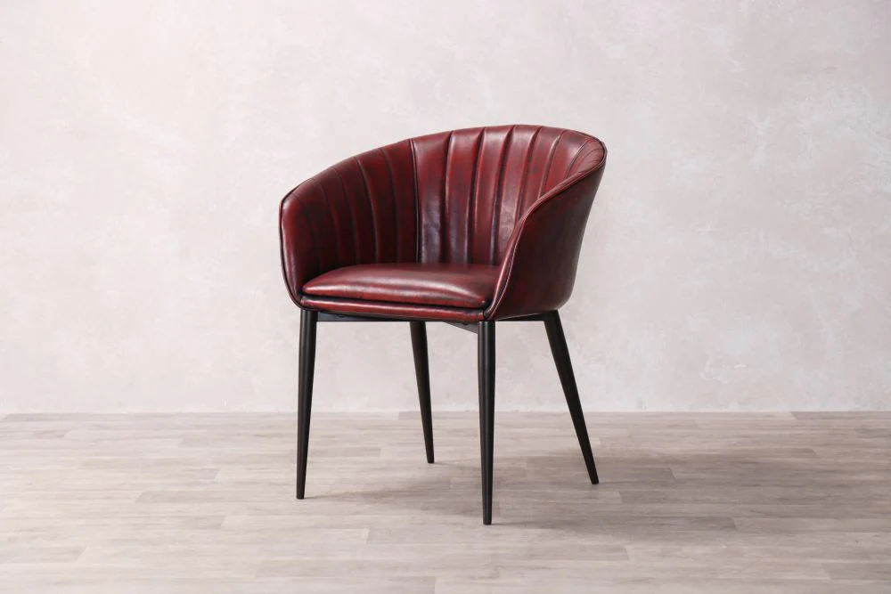 Sutton Faux Leather Curved Back Dining Chair - Image 17