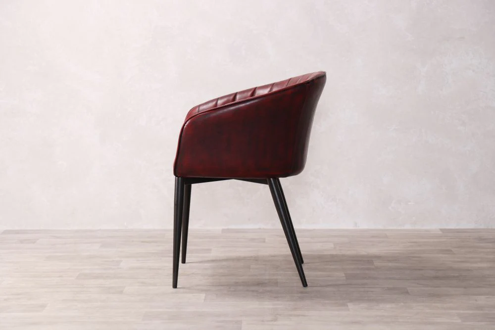Sutton Faux Leather Curved Back Dining Chair - Image 19