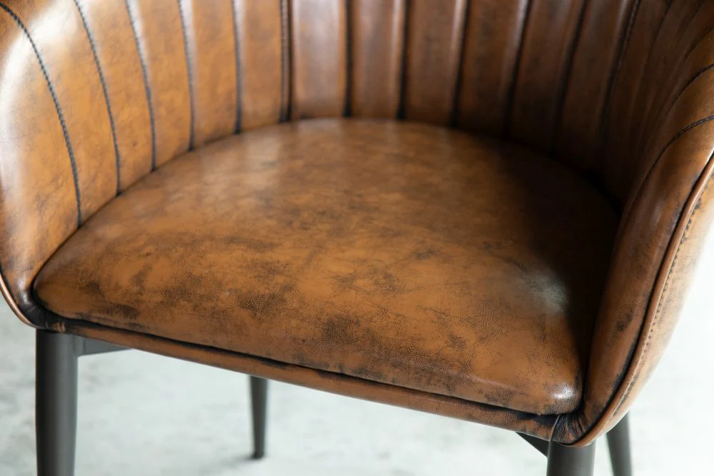Sutton Faux Leather Curved Back Dining Chair - Image 27