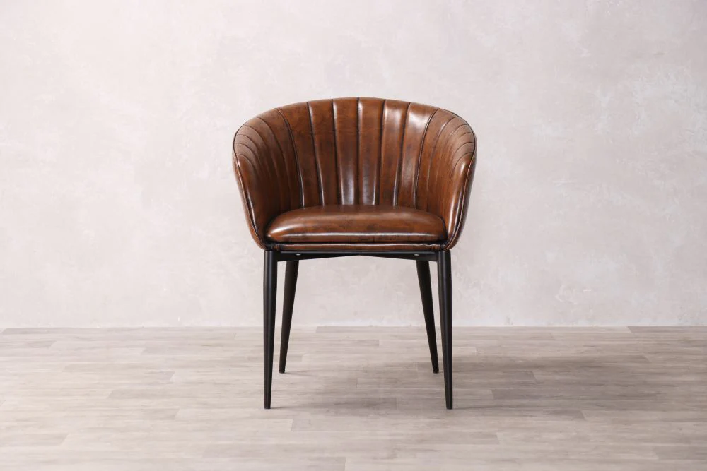 Sutton Faux Leather Curved Back Dining Chair - Image 30