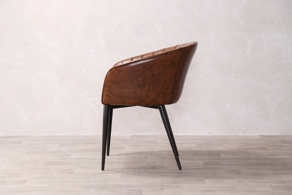 Sutton Faux Leather Curved Back Dining Chair - Image 31