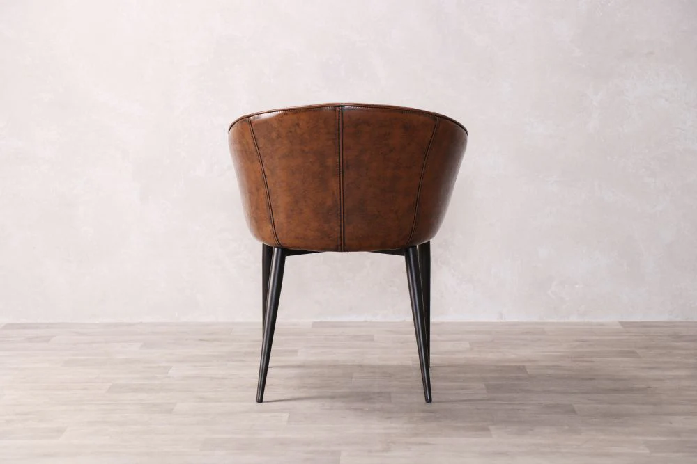 Sutton Faux Leather Curved Back Dining Chair - Image 32