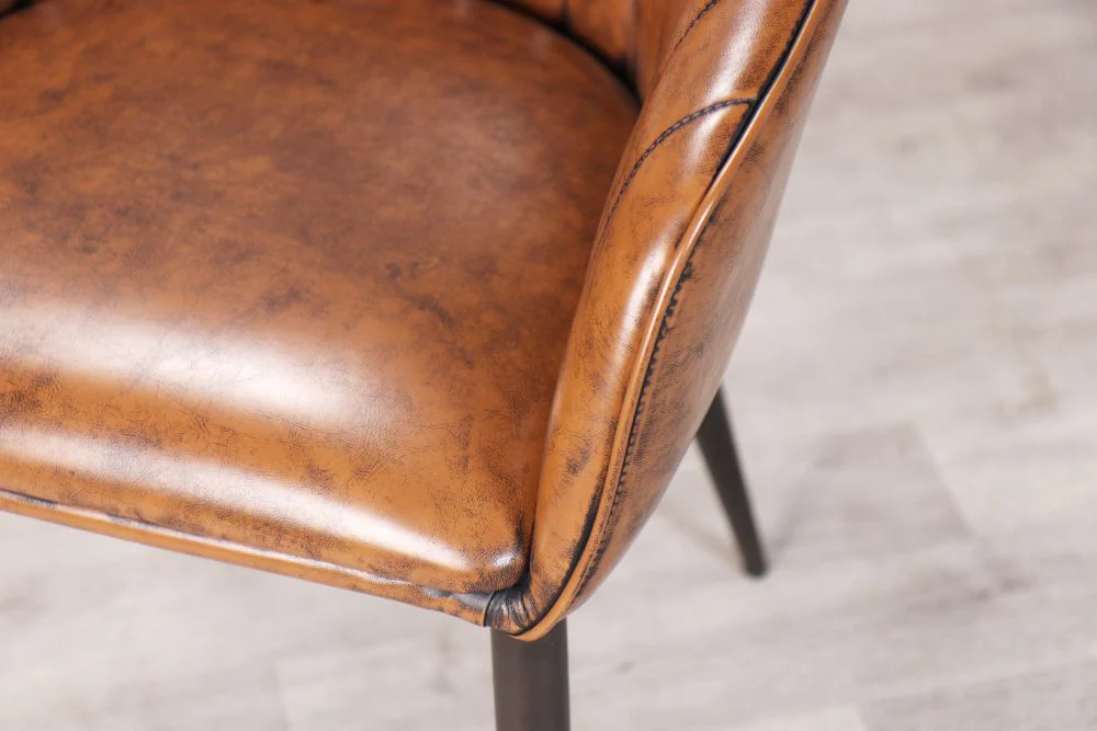 Sutton Faux Leather Curved Back Dining Chair - Image 35