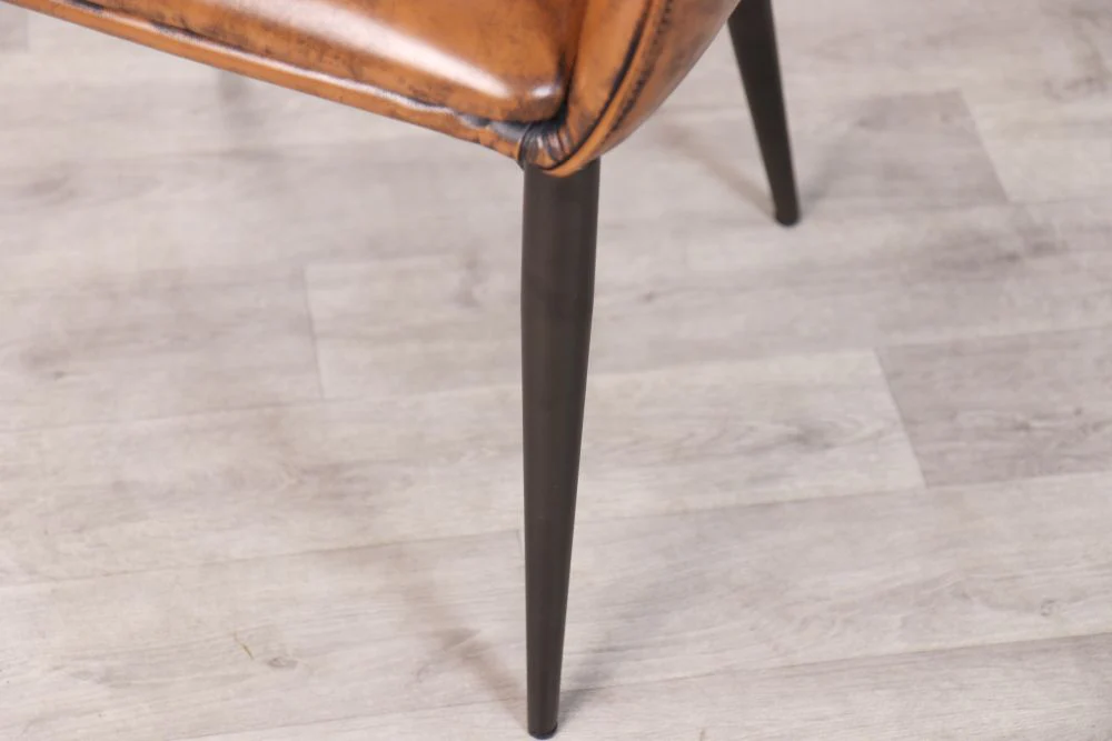Sutton Faux Leather Curved Back Dining Chair - Image 36