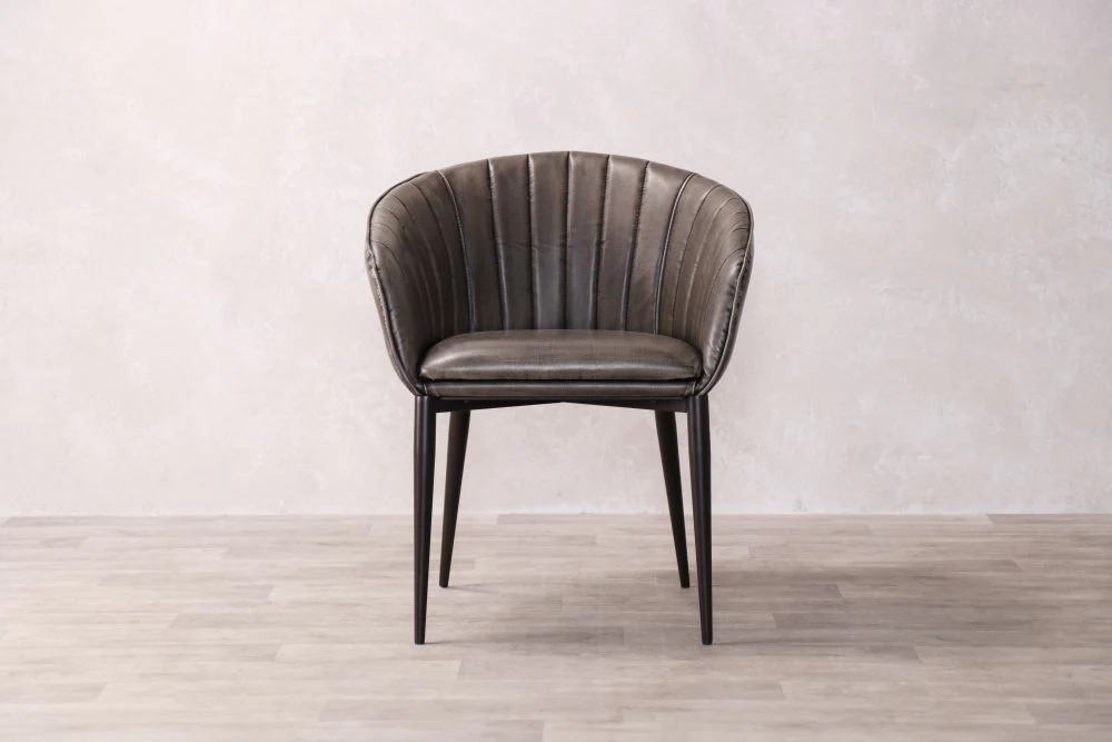 Sutton Faux Leather Curved Back Dining Chair - Image 8