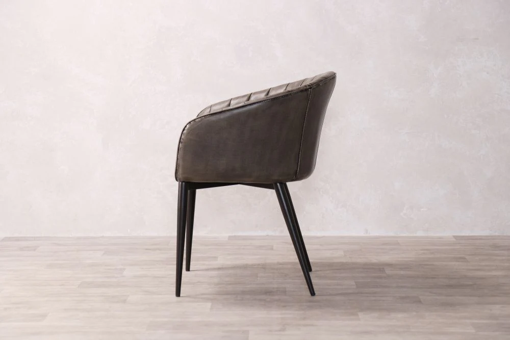 Sutton Faux Leather Curved Back Dining Chair - Image 9