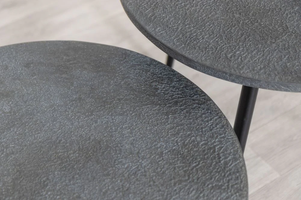 Symphony Grey Metallic Coffee Tables - Set of 2 - Image 8