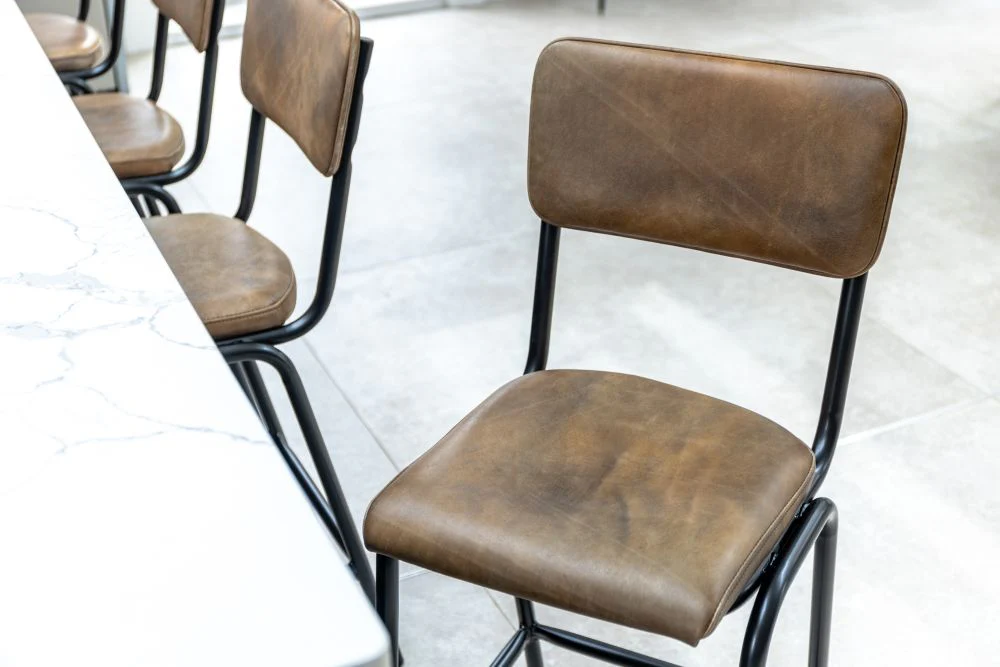 Shoreditch Tall Leather Bar Stools - Image 22