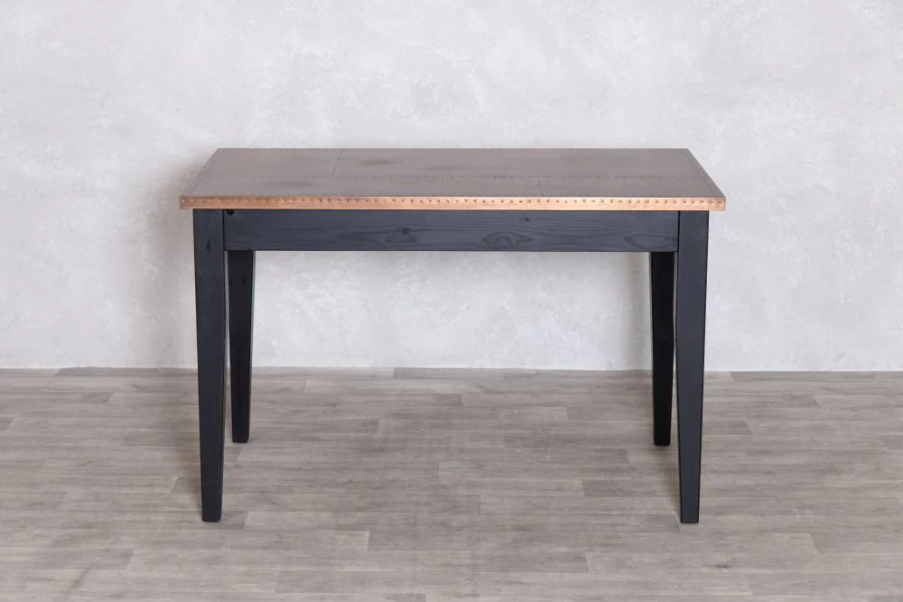 Copper Top Tapered Leg Medium Dining Table - Image 3