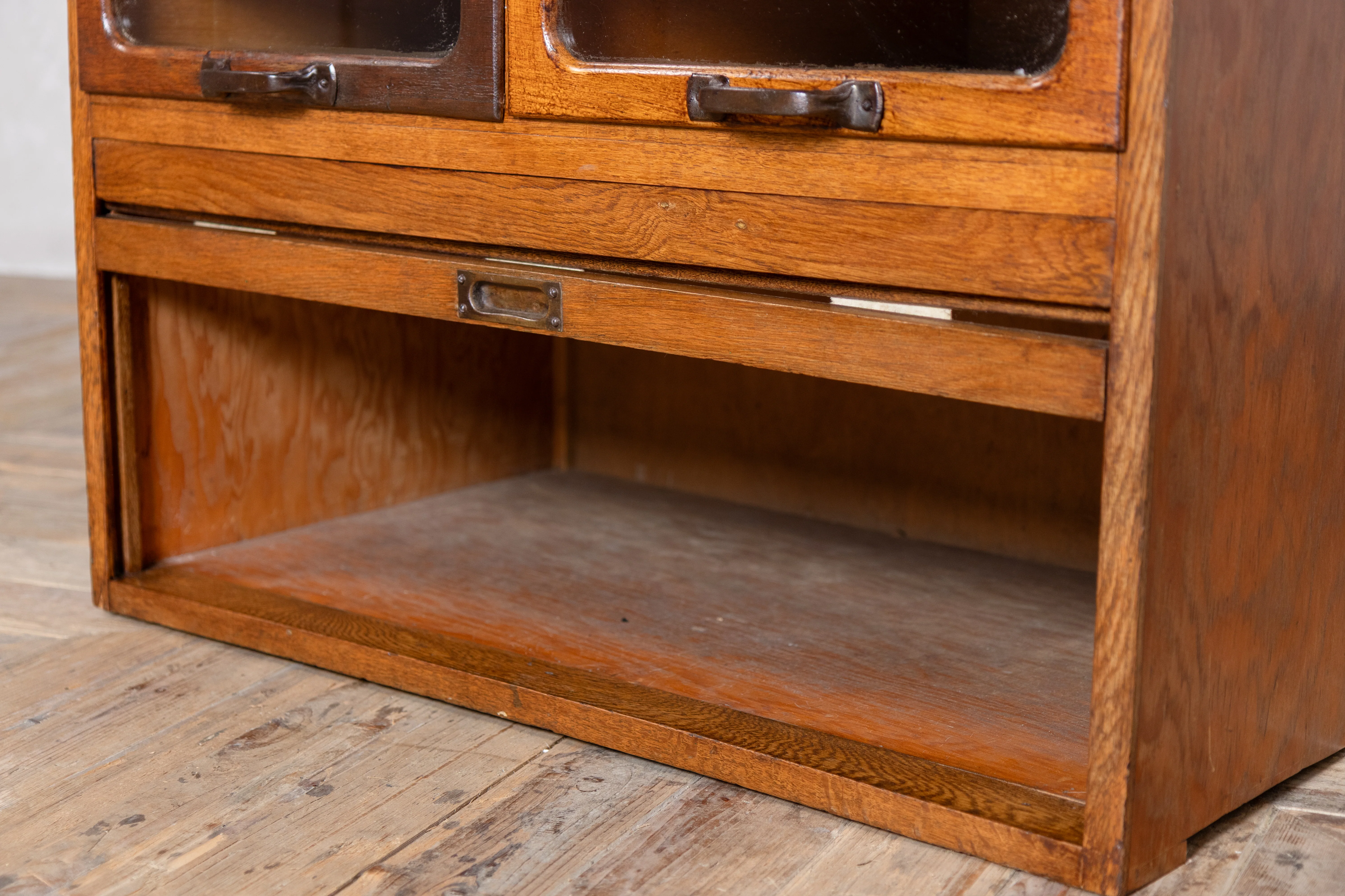 Tambour Front Haberdashery Cabinet with Glass Fronted Drawers - Image 7