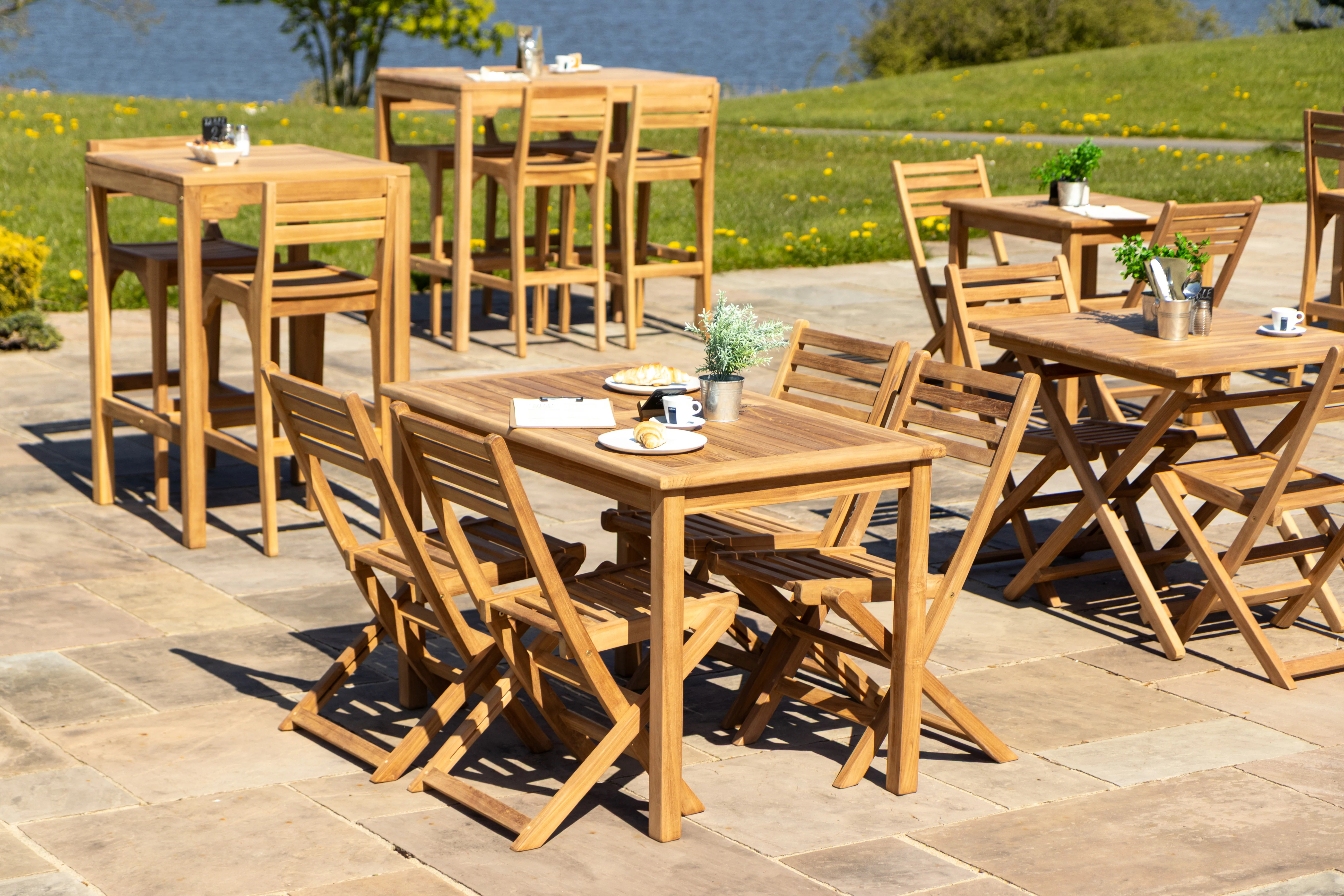 Teak Outdoor Dining Table - Image 6