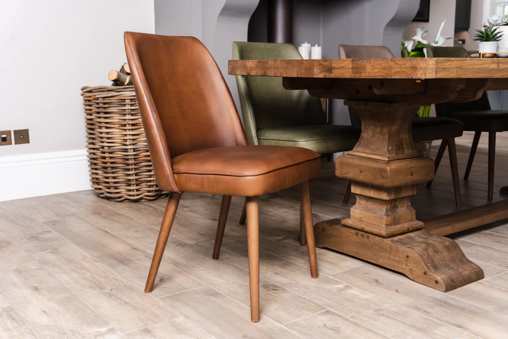 Theron Leather Dining Chair - Image 13