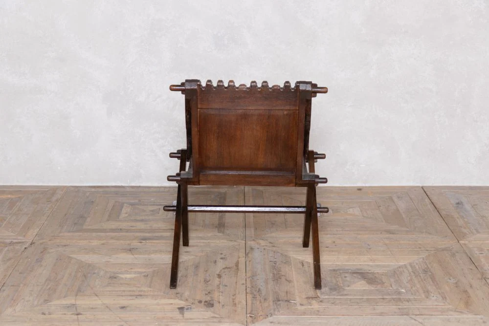Traditional Victorian Oak Clergy Chair - Image 5