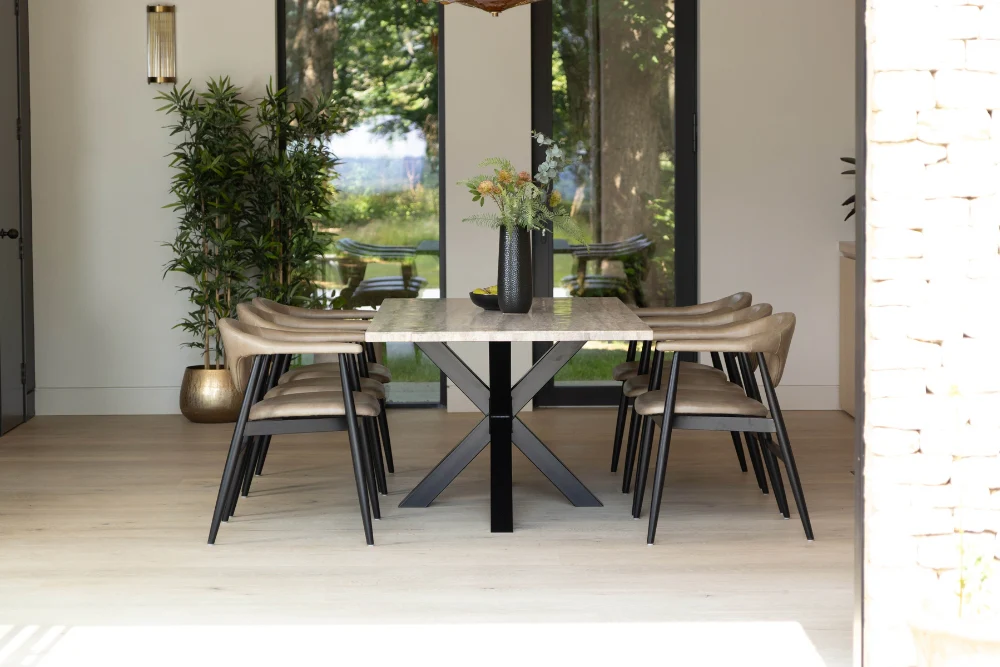 Travertine Top Dining Table Range - Image 2