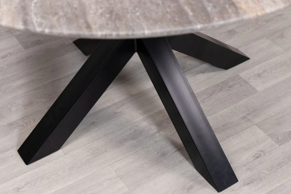 Travertine Top Round Dining Table Range - 130cm - Image 10
