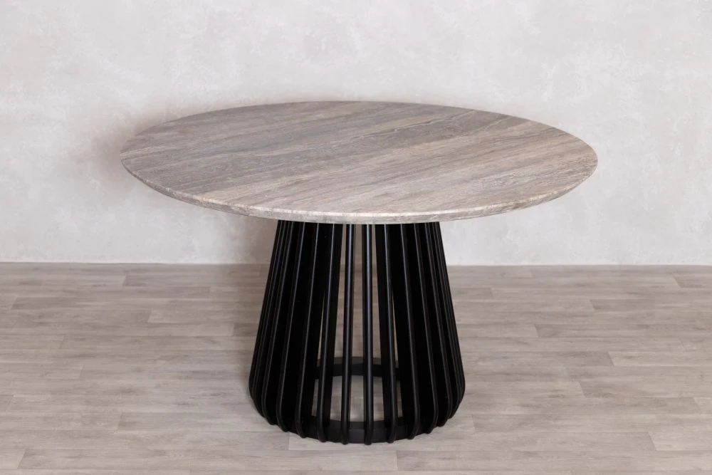 Travertine Top Round Dining Table Range - 130cm - Image 18