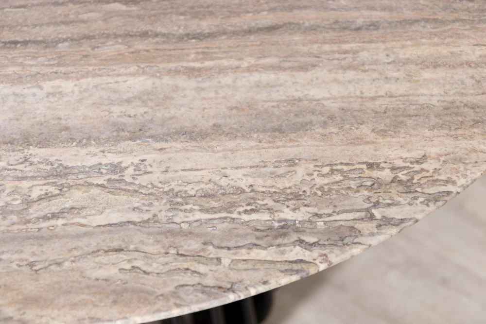 Travertine Top Round Dining Table Range - 130cm - Image 19