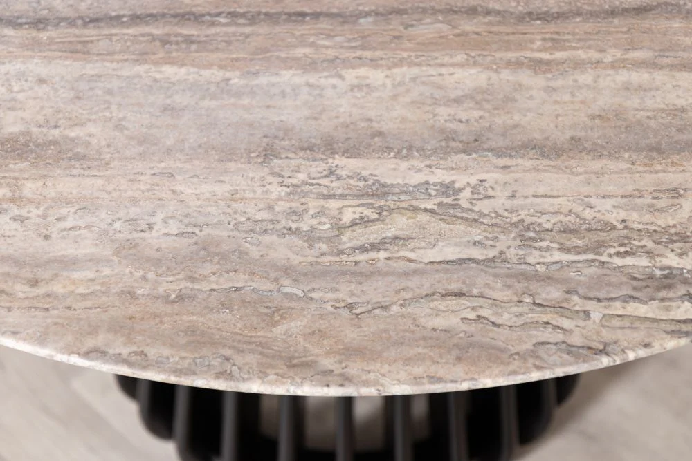Travertine Top Round Dining Table Range - 130cm - Image 20
