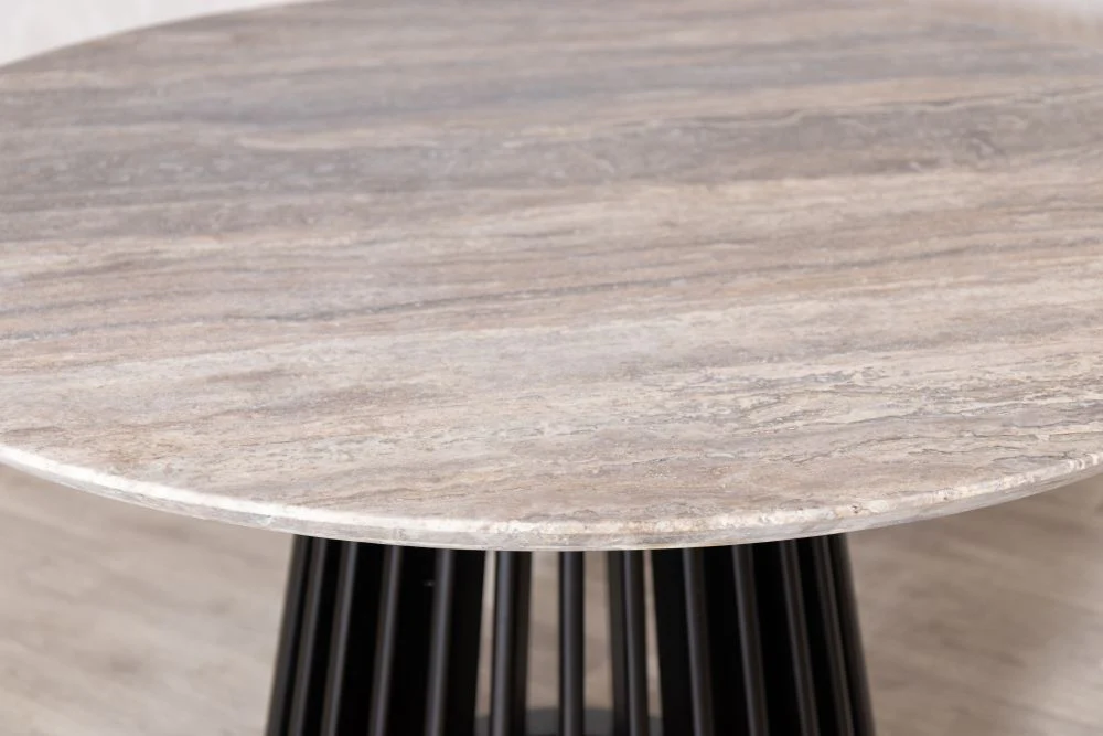 Travertine Top Round Dining Table Range - 130cm - Image 21