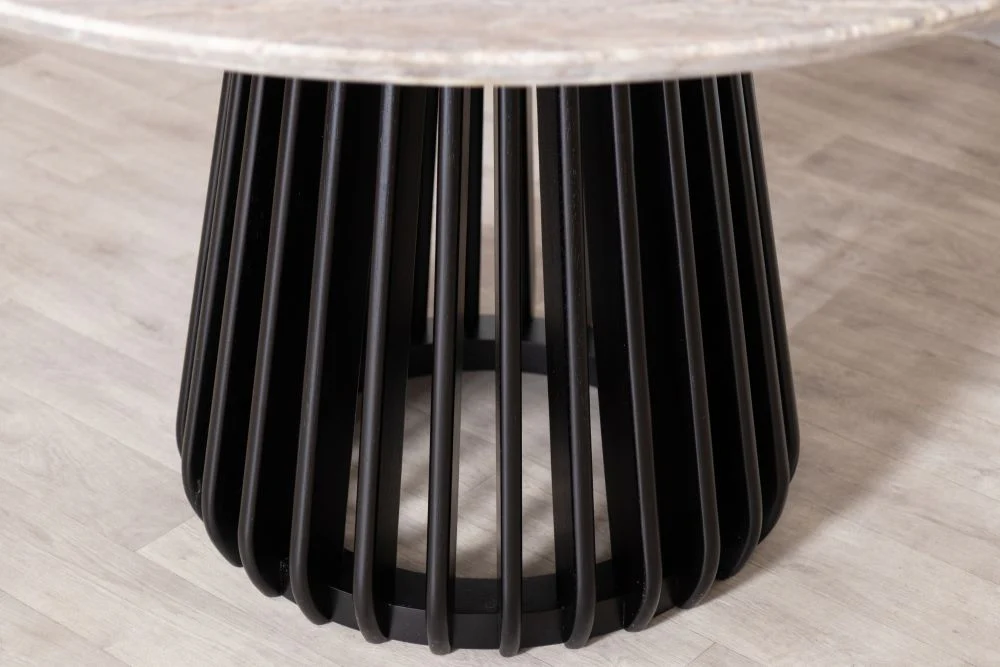 Travertine Top Round Dining Table Range - 130cm - Image 23