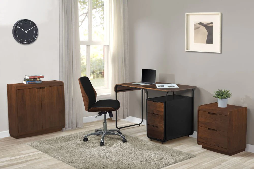 Stockholm Two Drawer Pedestal - Walnut - Image 3