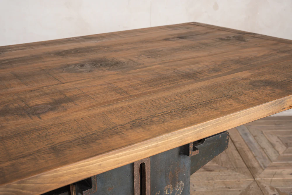 Upcycled Cast Iron Height Adjustable Table - Image 10
