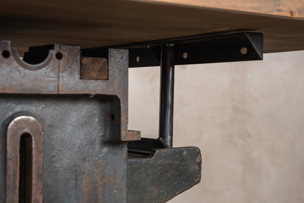 Upcycled Cast Iron Height Adjustable Table - Image 4