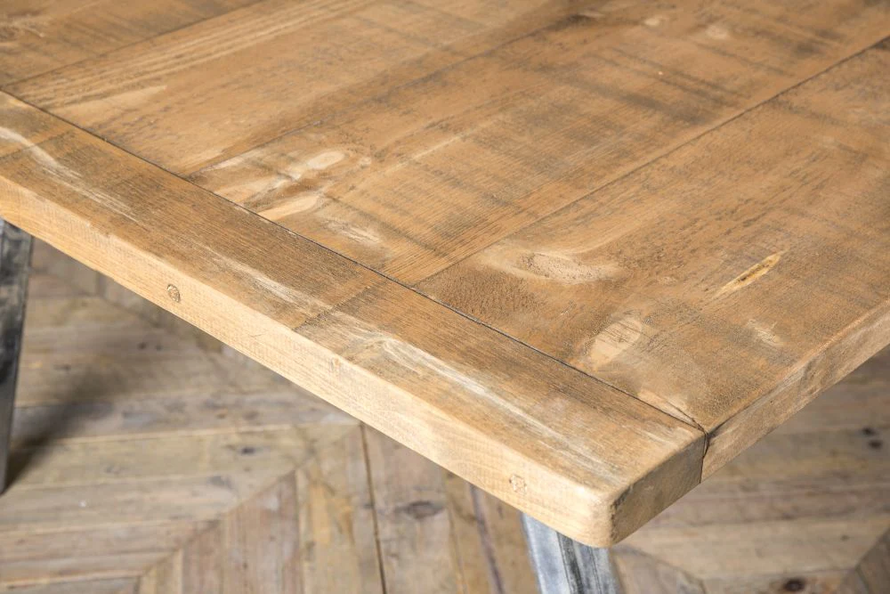 Upcycled Industrial Kitchen Table with Storage - Image 12