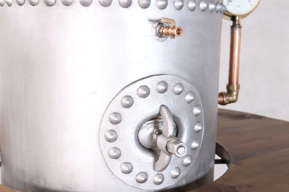 Galvanised Water Tank Upcycled Poseur Table - Image 8