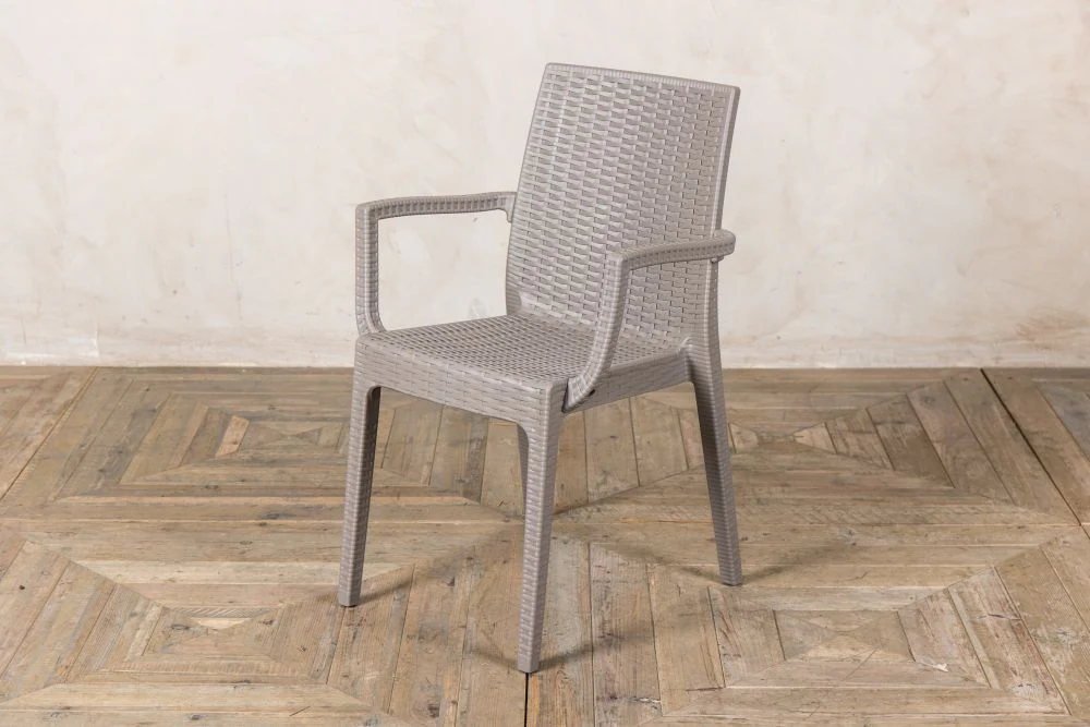 Valencia Rattan Garden Furniture Set of Six - Taupe - Image 15