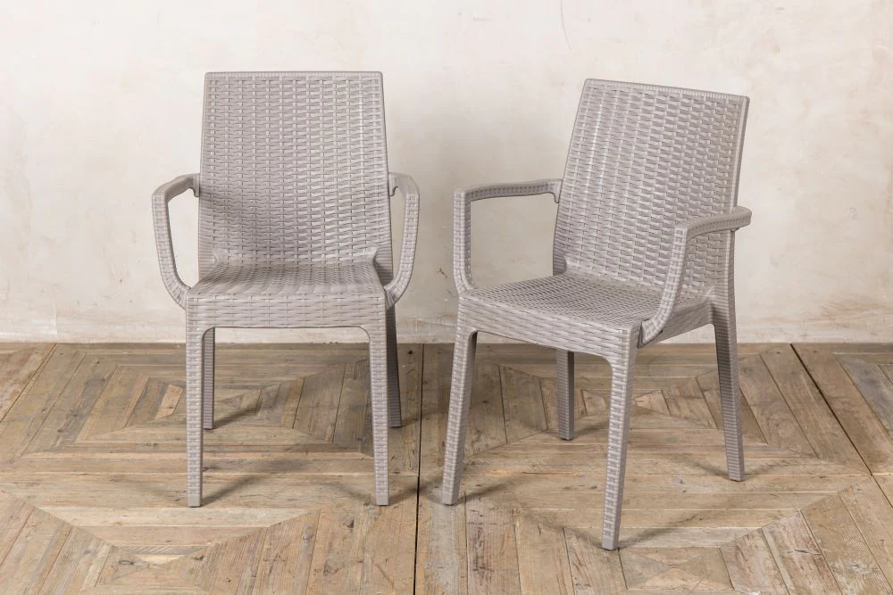 Valencia Rattan Garden Furniture Set of Six - Taupe - Image 16