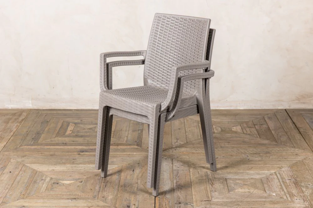Valencia Rattan Garden Furniture Set of Six - Taupe - Image 17