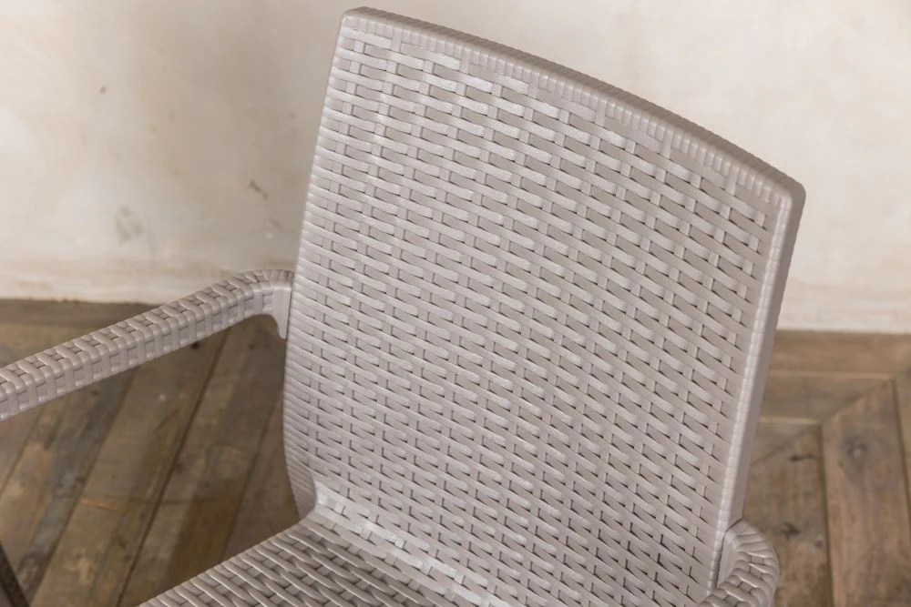 Valencia Rattan Garden Furniture Set of Four - Taupe - Image 19