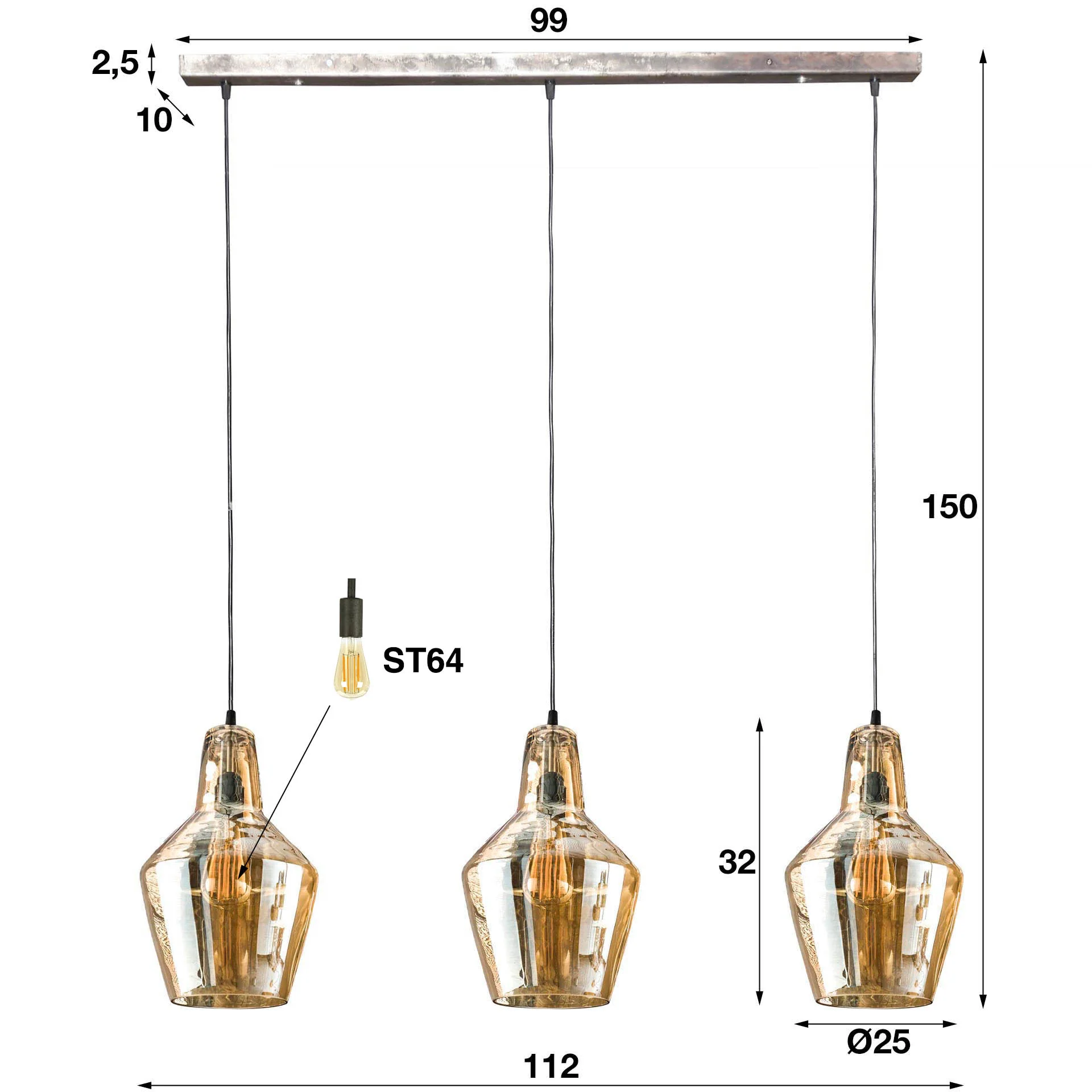 Vela 3 String Pendant Light - Image 4