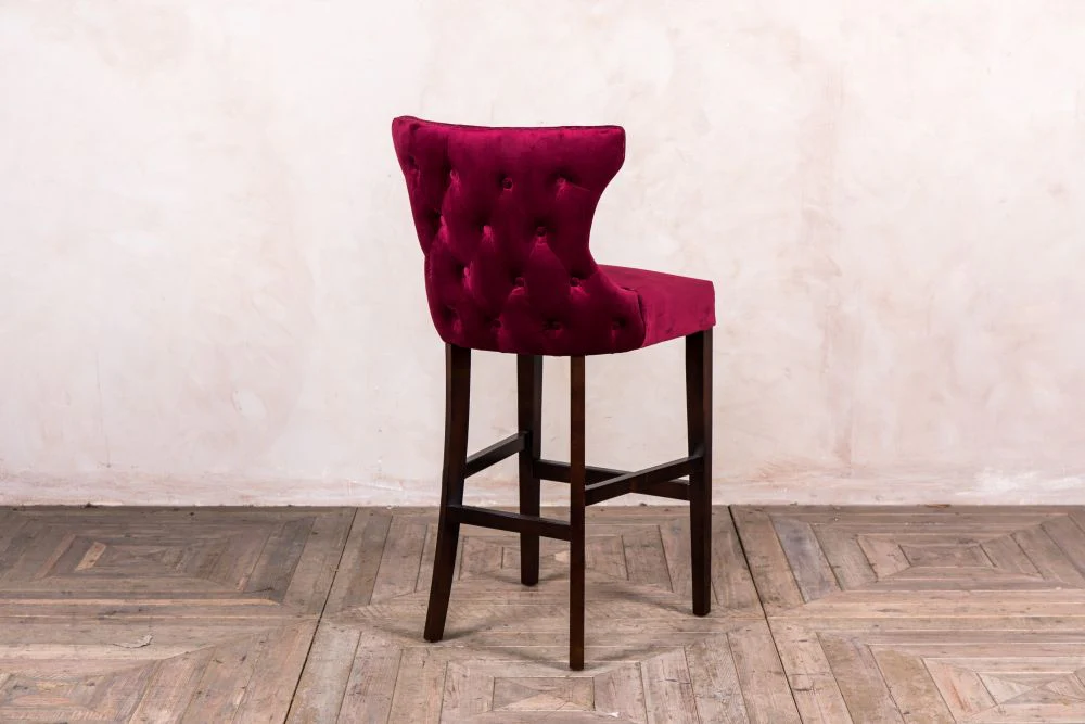 Chester Velvet Bar Stool - Image 3