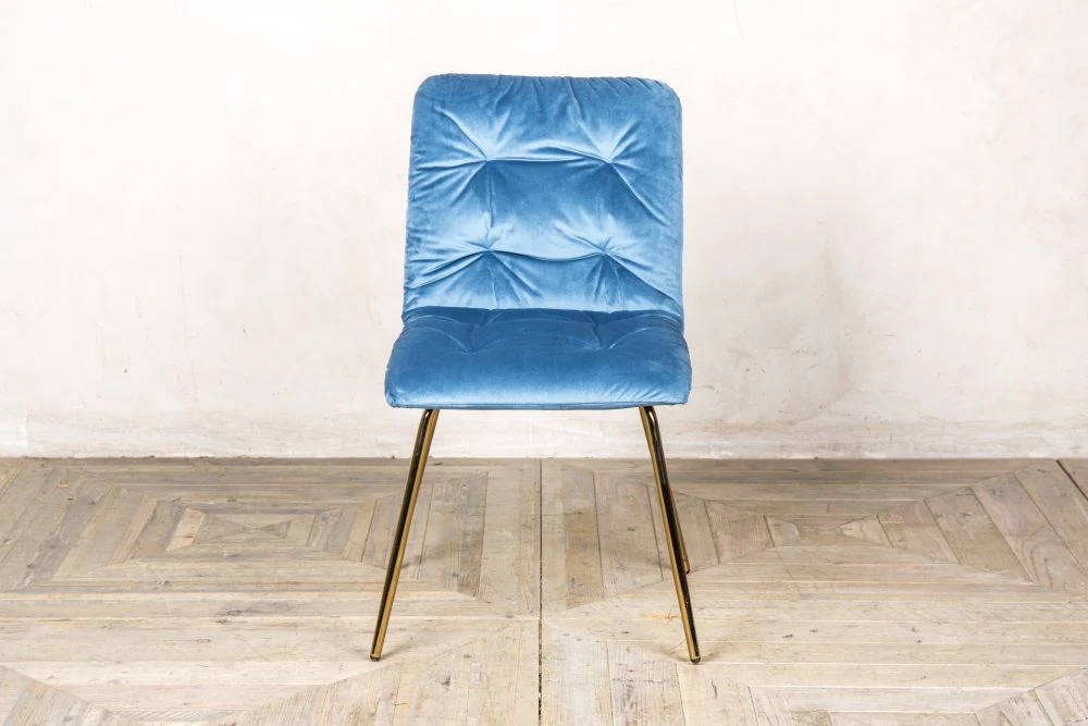 Pair of Celine Velvet Dining Chairs - Image 2