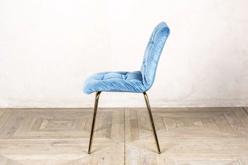 Pair of Celine Velvet Dining Chairs - Image 4