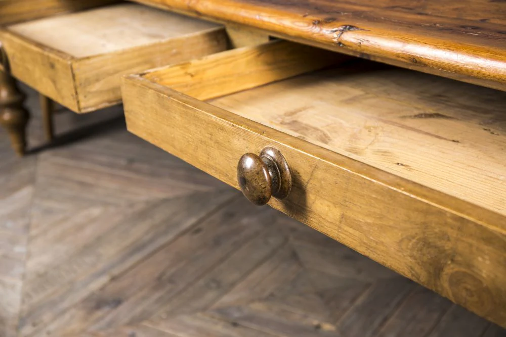 Antique Pine Dining Table - Image 7