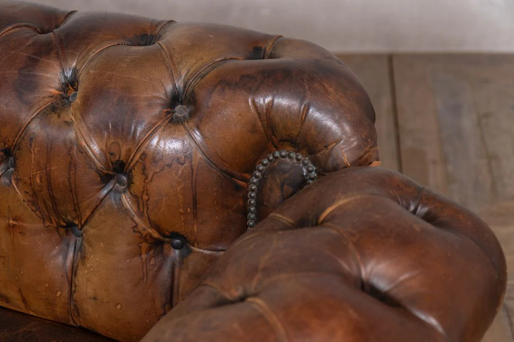 Victorian Leather Chesterfield Sofa - Image 5