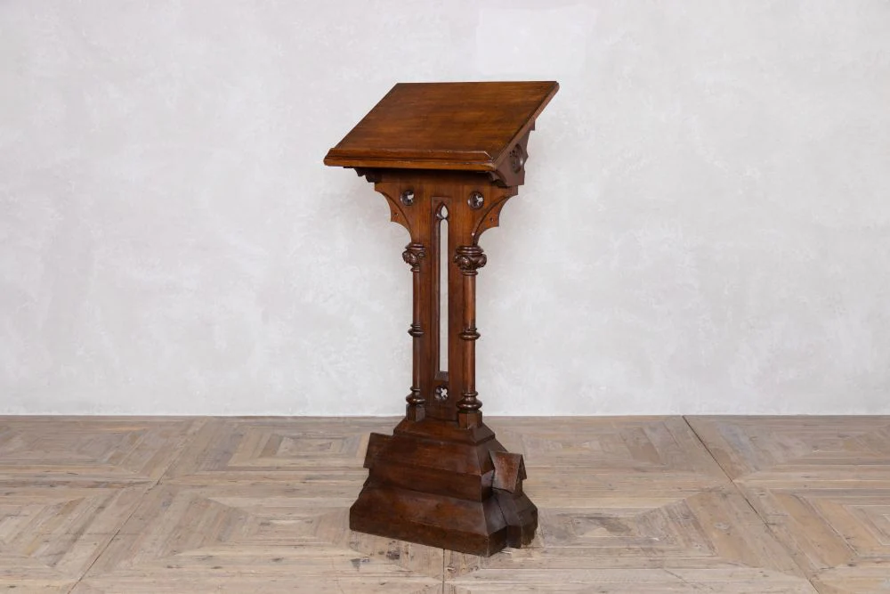 Vintage Victorian Oak Front of House Lectern Stand