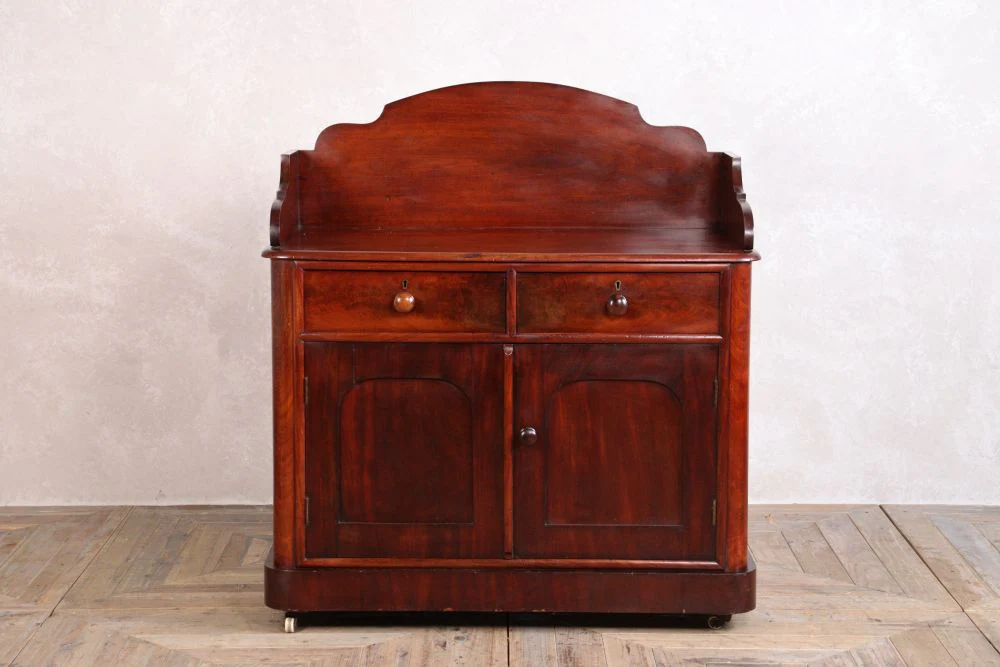 Victorian Mahogany Console Table Cupboard - Image 2