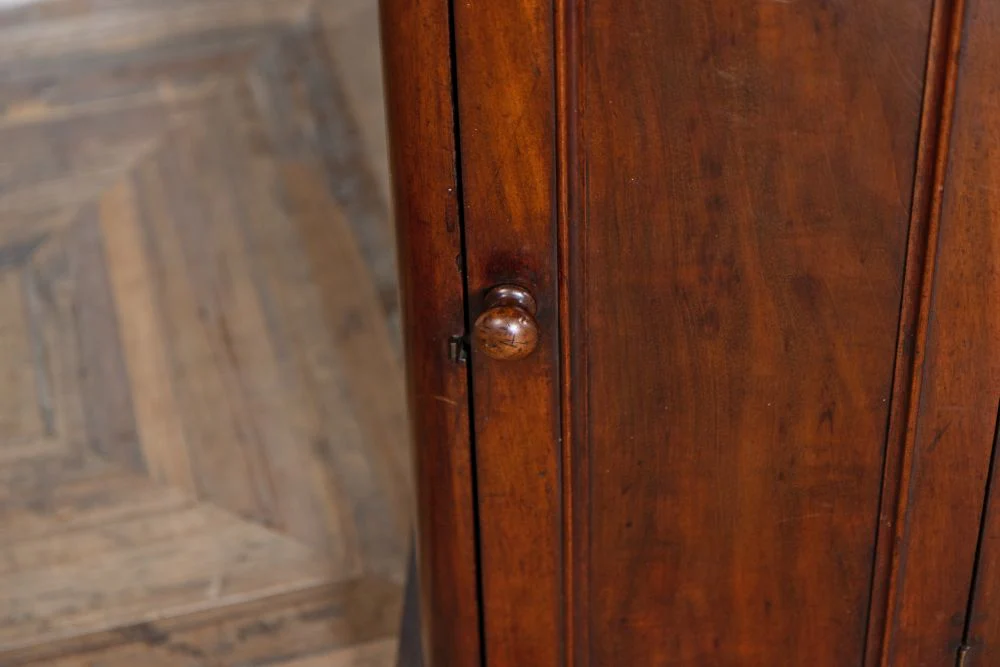 Victorian Mahogany Marble Top Bedside Cupboard - Image 4