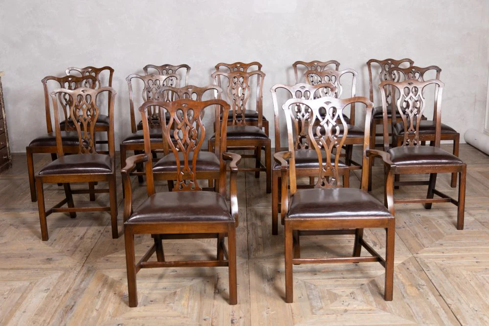 Extra Large Victorian Mahogany Extending Table with 16 Chairs - Image 18